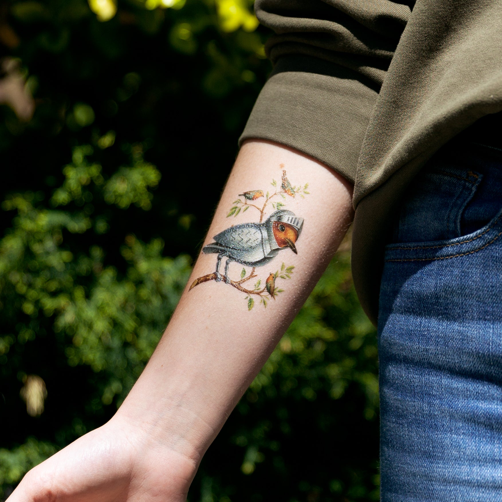Armored Bird by Chris Buzelli from Tattly Temporary Tattoos – Tattly Temporary Tattoos & Stickers